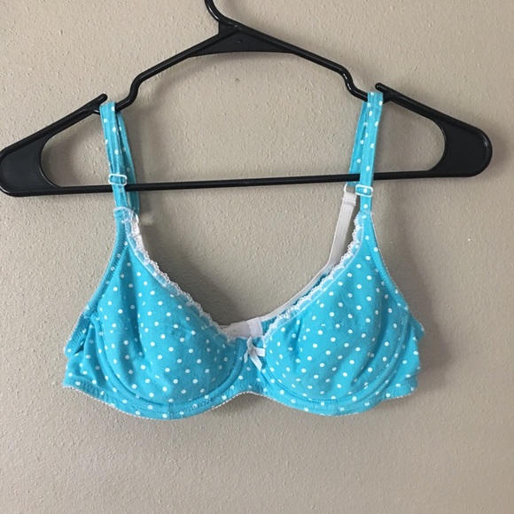 Vintage Victoria’s Secret Blue Polka Dot Bra - Picture 4 of 6